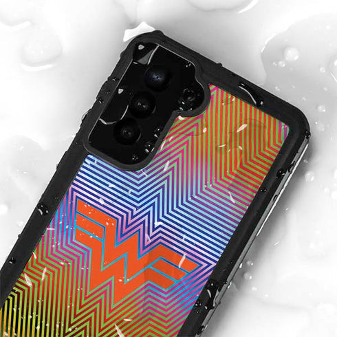 Wonder Woman 1984 (2020) Rainbow Chevron Logo Galaxy S24 Plus Waterproof Case